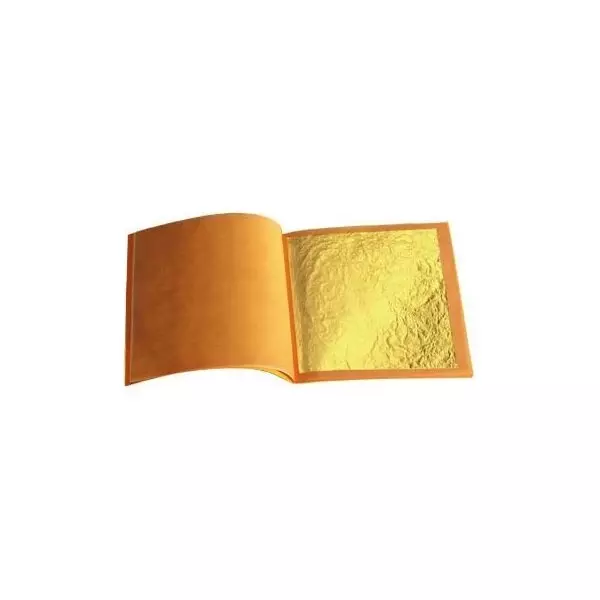 Carnets 25 feuilles d'or 8x8 cm 23 carats