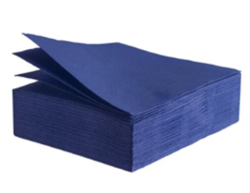 Serviettes blues 3c. 40x40 cm pl. 1/4