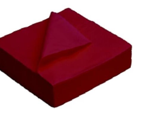 Serviettes bordeaux 3c. 40x40 cm pl. 1/8